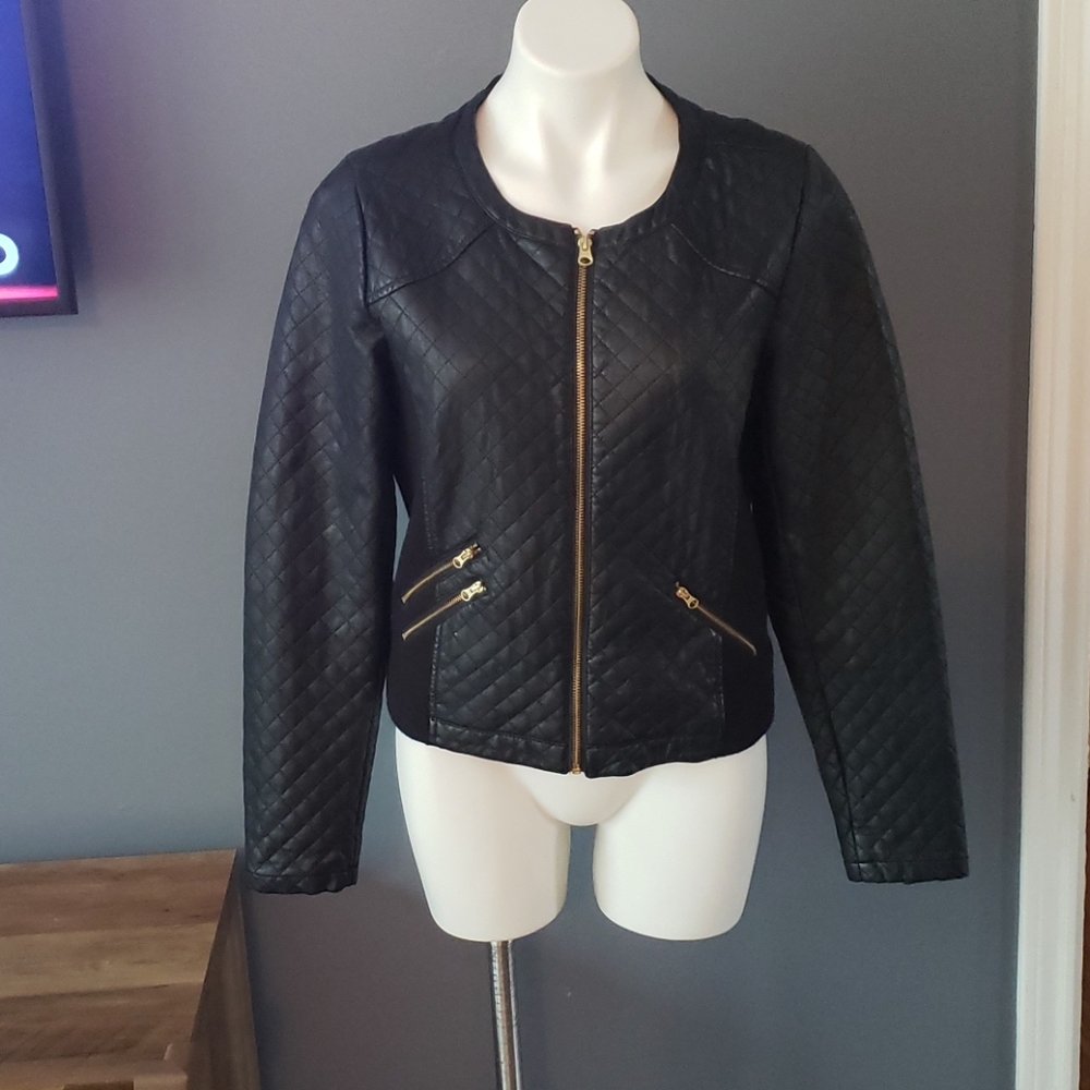 Maurices Quilted Faux Leather Jacket